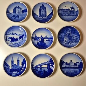 Royal Copenhagen Mini Decor Plates set of 9